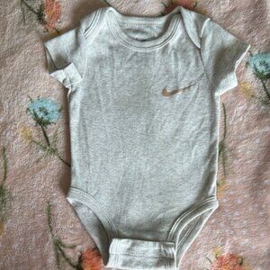 Nike Light Gray Baby Onesie